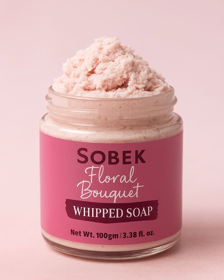 Sobek Naturals Pink Floral Bouquet Whipped Cream Soap- 100 gm