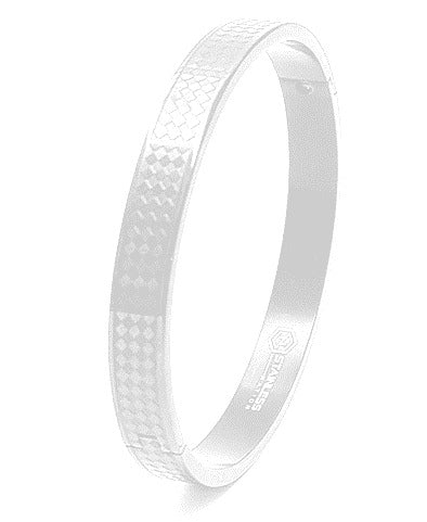 Diamond patternd Kada bangle Bracelet in Silver