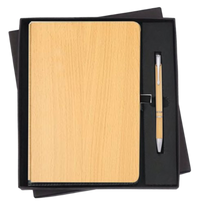 MiRa Gifting Solutions 2 in 1 Wooden Diary and Pen Gift Set