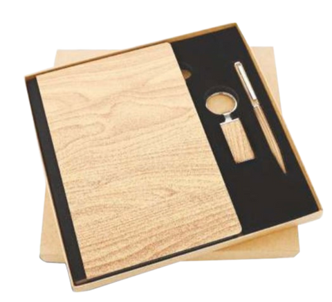 MiRa Gifting Solutions Wooden Finish Executive Gift Set | Notebook, Keychain & Pen