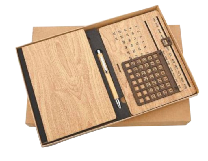 MiRa Gifting Solutions Wooden Gift Set | Diary + Pen + Calendar