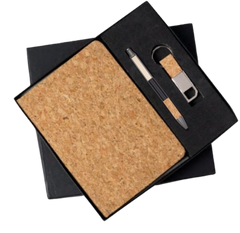 MiRa Gifting Solutions Cork Gift Set - A5 Cork Book + Pen + Keychain