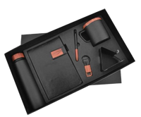 MiRa Gifting Solutions Elegant 6-in-1 Black & Wood Finish Executive Gift Set – Premium Corporate Edition