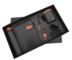 MiRa Gifting Solutions Elegant 6-in-1 Black & Wood Finish Executive Gift Set – Premium Corporate Edition