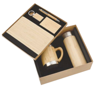 MiRa Gifting Solutions 6-in-1 Natural Bamboo Finish Executive Gift Set – Eco-Friendly Corporate Combo