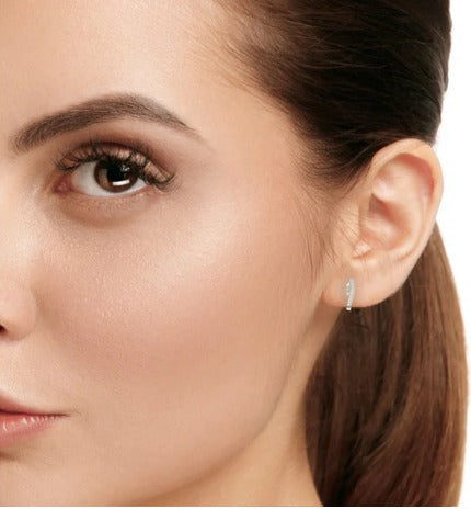 Diamond By Tilesh Statement Chain-Link Diamond Earrings with Round & Princess Cut