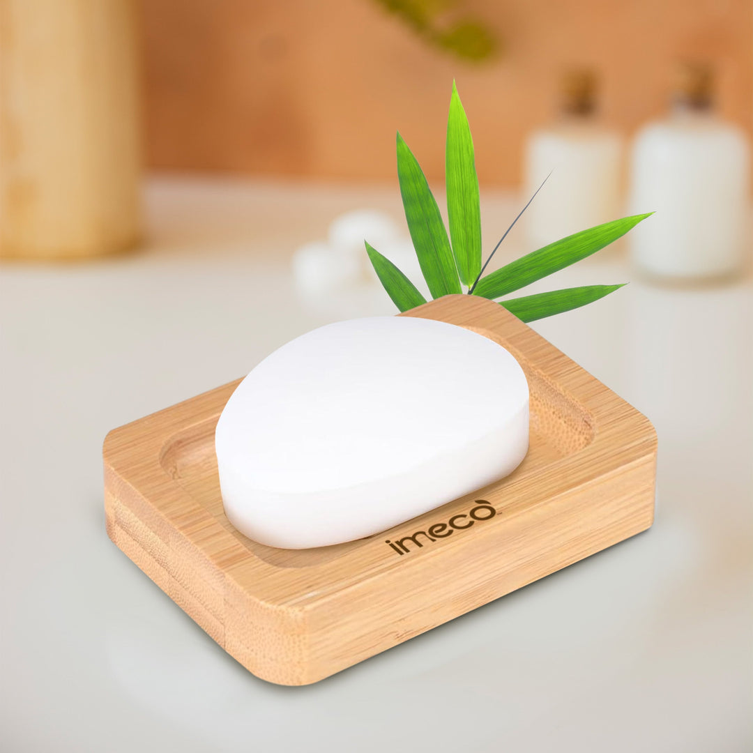 IMECO Bamboo Soap Holder | Eco - Friendly Wooden Soap Tray - Suspire