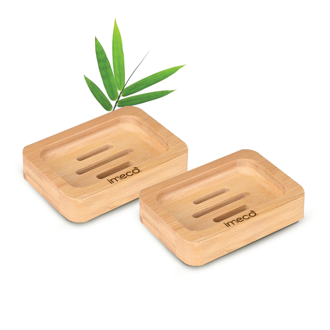 IMECO Bamboo Soap Holder | Eco - Friendly Wooden Soap Tray - Suspire