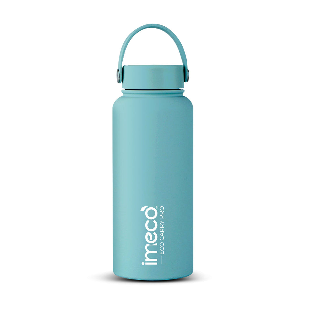 IMECO ECO CARRY PRO Stainless Steel Water Bottle 1L | Matte Finish | BPA - Free, Leak - Proof & Odour - Free | Large Capacity, Lightweight & Durable | Ideal for Gym, School, Office & Travel - Suspire