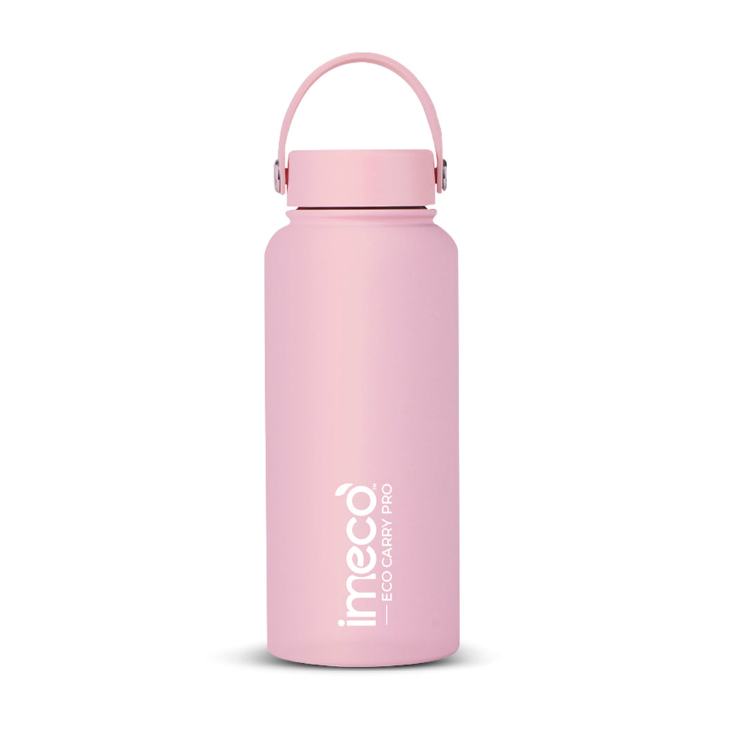 IMECO ECO CARRY PRO Stainless Steel Water Bottle 1L | Matte Finish | BPA - Free, Leak - Proof & Odour - Free | Large Capacity, Lightweight & Durable | Ideal for Gym, School, Office & Travel - Suspire