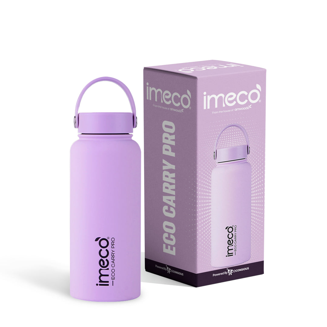 IMECO ECO CARRY PRO Stainless Steel Water Bottle 1L | Matte Finish | BPA - Free, Leak - Proof & Odour - Free | Large Capacity, Lightweight & Durable | Ideal for Gym, School, Office & Travel - Suspire