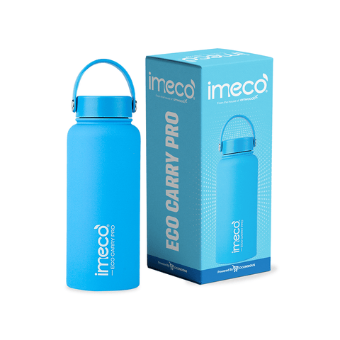 IMECO ECO CARRY PRO Stainless Steel Water Bottle 1L | Matte Finish | BPA-Free, Leak-Proof & Odour-Free | Large Capacity, Lightweight & Durable | Ideal for Gym, School, Office & Travel