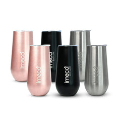 IMECO ECO LUXE Stainless Steel Wine Tumbler 300 ml (Set of 6) | BPA-Free, Leak-Proof & Travel-Ready | Lightweight, Reusable & Durable | Perfect for Office, Gym, Outdoor & Everyday Use