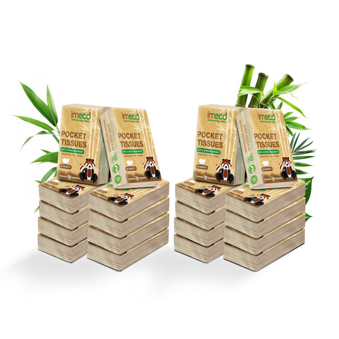 IMECO Facial Pocket Tissue 100 Pulls Combo | 10 Pulls Per Pack | Soft, Gentle & Travel-Friendly | For Home, Office & On-the-Go Use