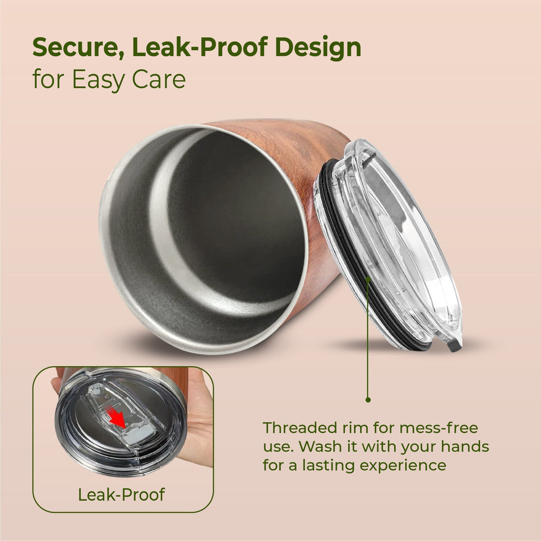 IMECO OAK Stainless Steel Tumbler (600 ml) | BPA - Free, Leak - Proof & Travel - Ready | Lightweight, Reusable & Durable | Perfect for Office, School, Gym & Outdoor Use - Suspire