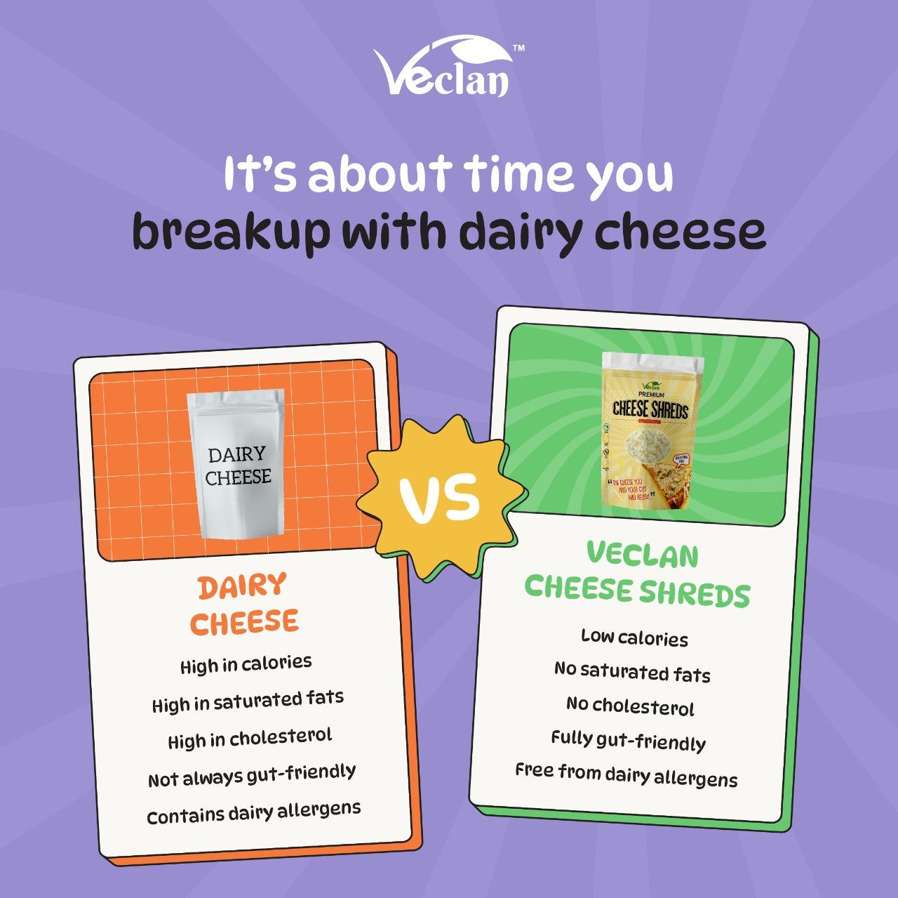 Veclan Premium Cheese Shreds- 200g