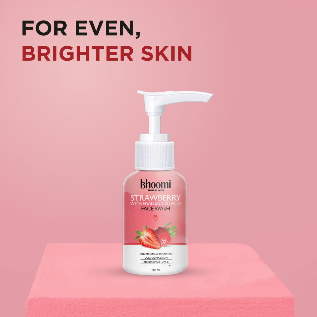 Bhoomi Herbal India STRWABERRY WITH HYALURONIC ACID FACE WASH