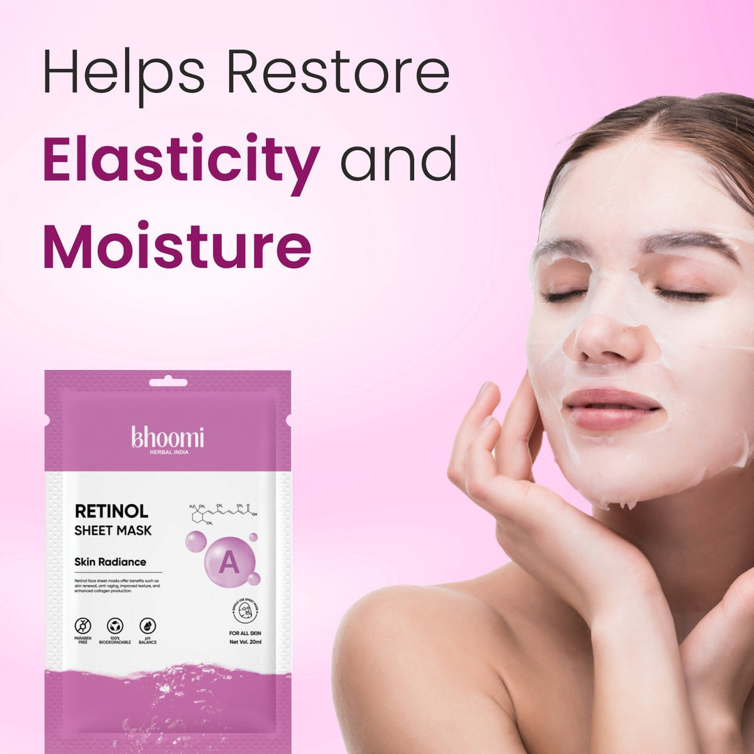 Bhoomi Herbal India RETINOL FACE SHEET MASK