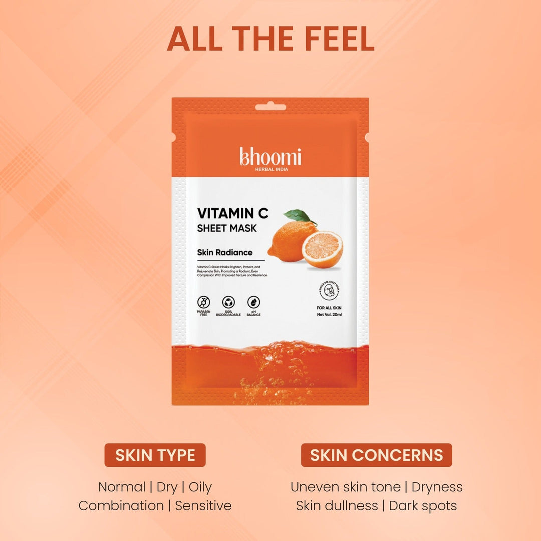 Bhoomi Herbal India VITAMIN-C FACE SHEET MASK