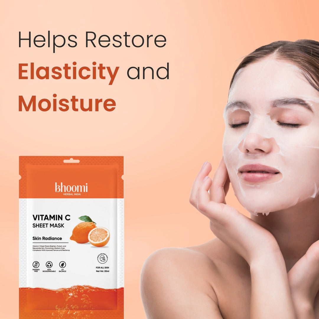 Bhoomi Herbal India VITAMIN-C FACE SHEET MASK