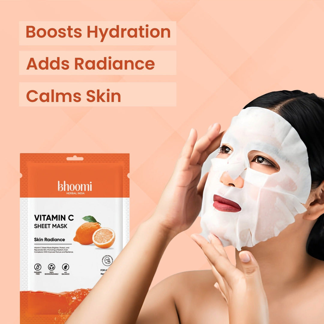 Bhoomi Herbal India VITAMIN-C FACE SHEET MASK