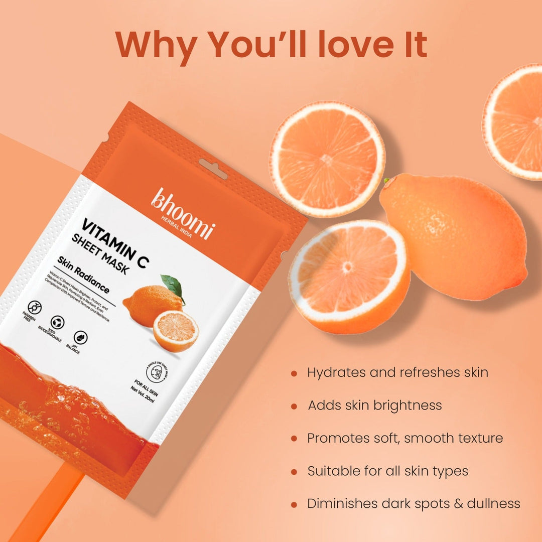Bhoomi Herbal India VITAMIN-C FACE SHEET MASK