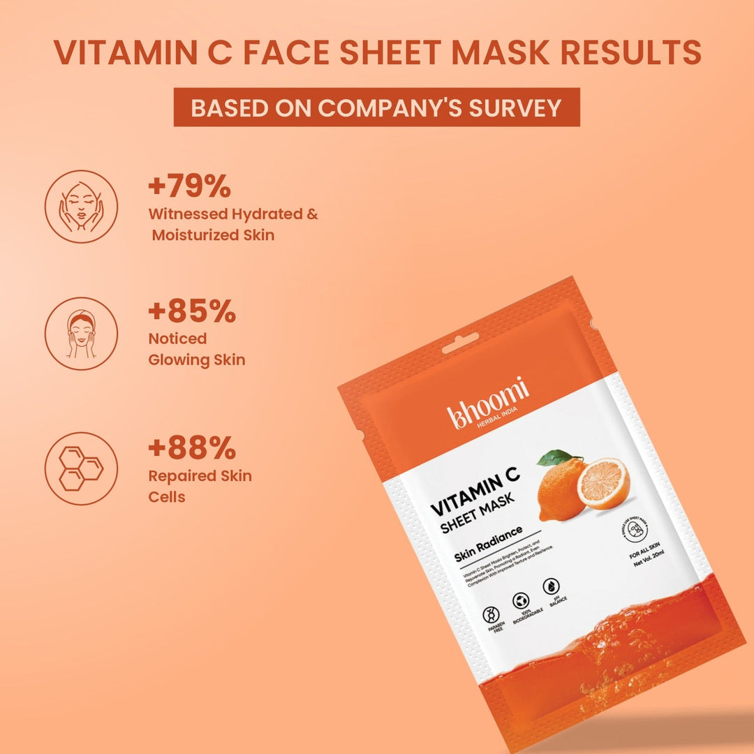 Bhoomi Herbal India VITAMIN-C FACE SHEET MASK