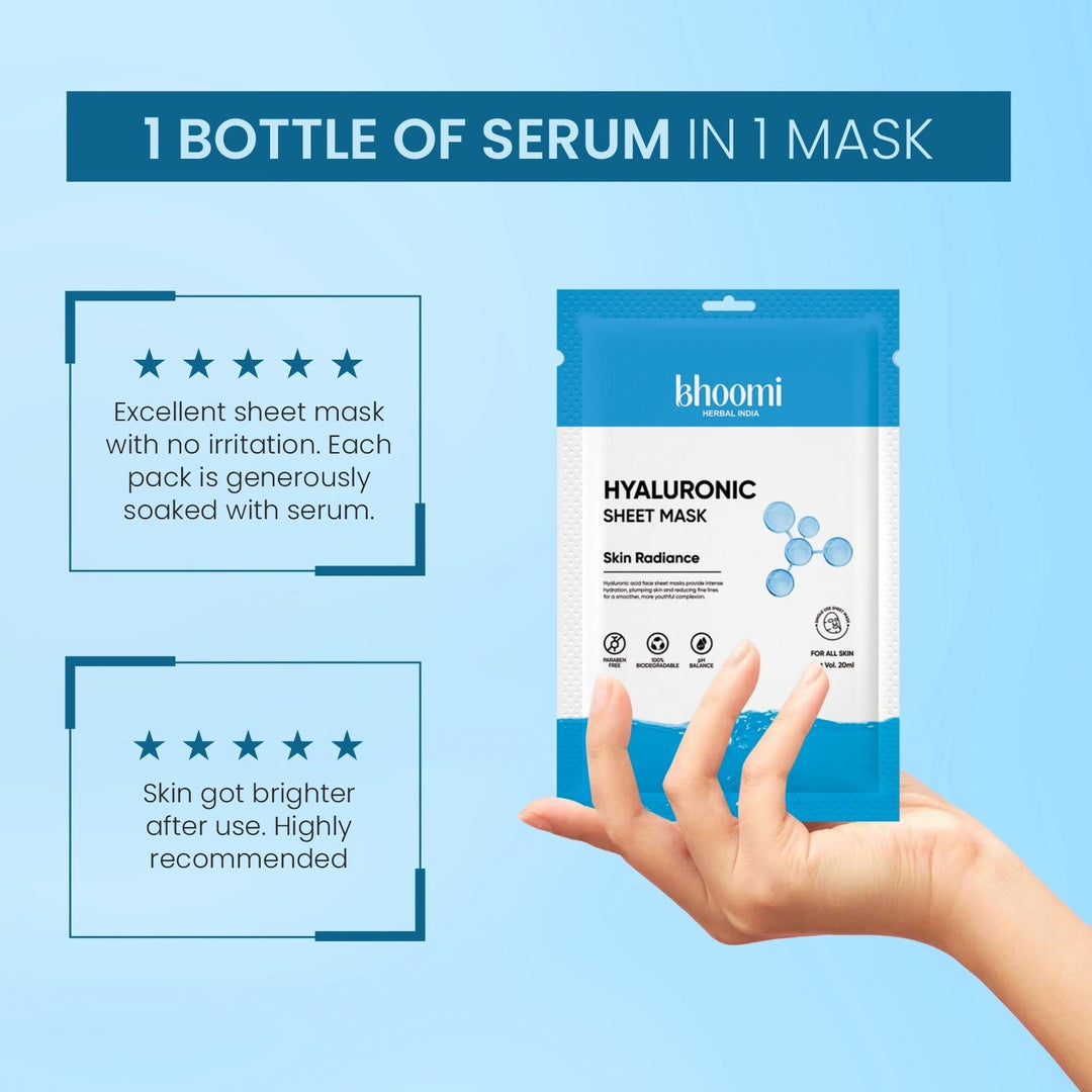 Bhoomi Herbal India HYALURONIC FACE SHEET MASK