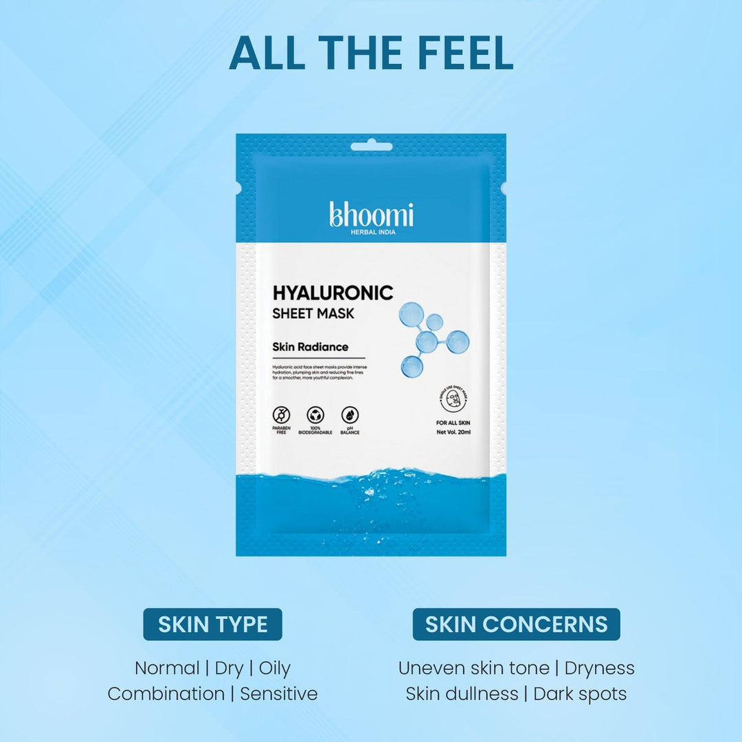 Bhoomi Herbal India HYALURONIC FACE SHEET MASK