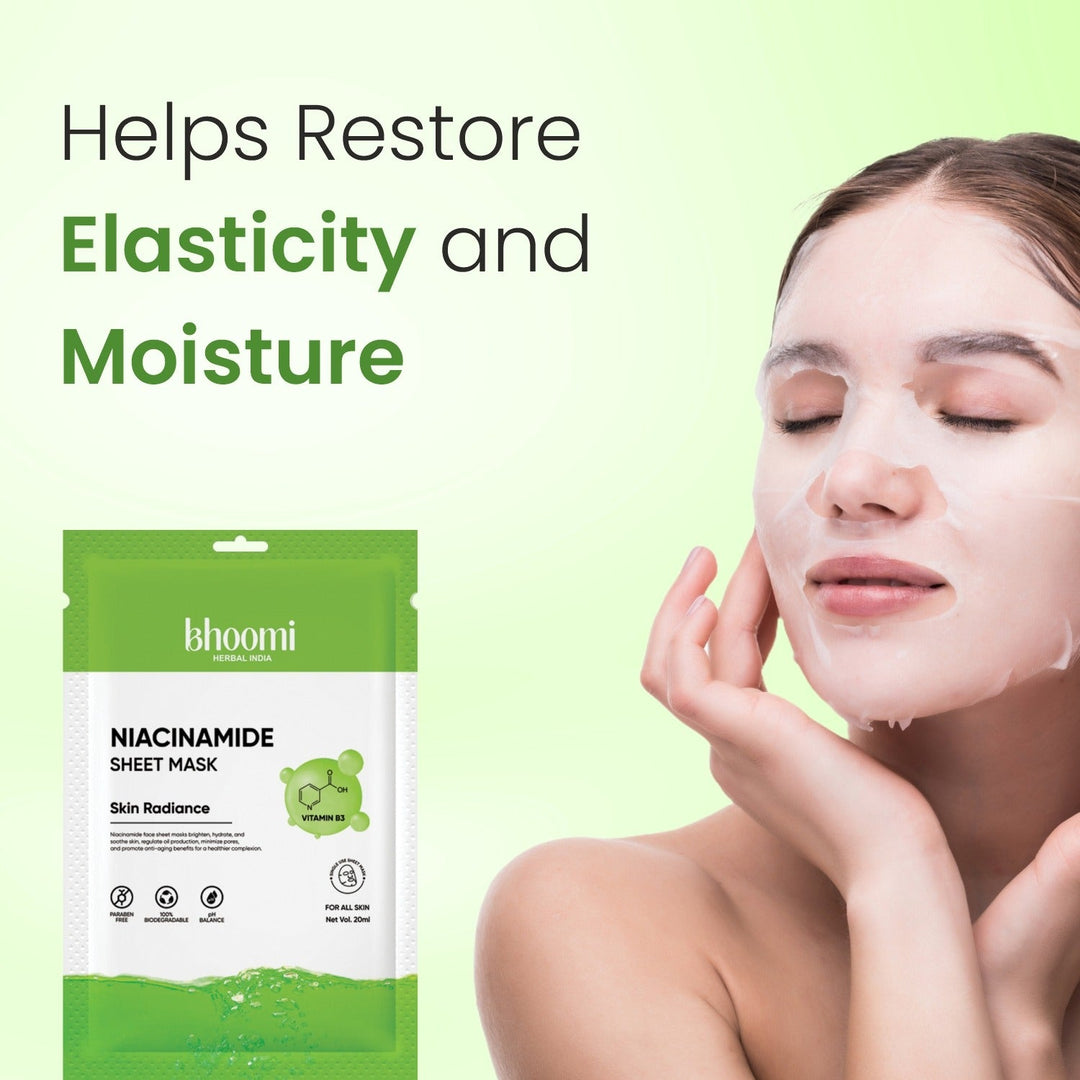 Bhoomi Herbal India NIACINAMIDE FACE SHEET MASK