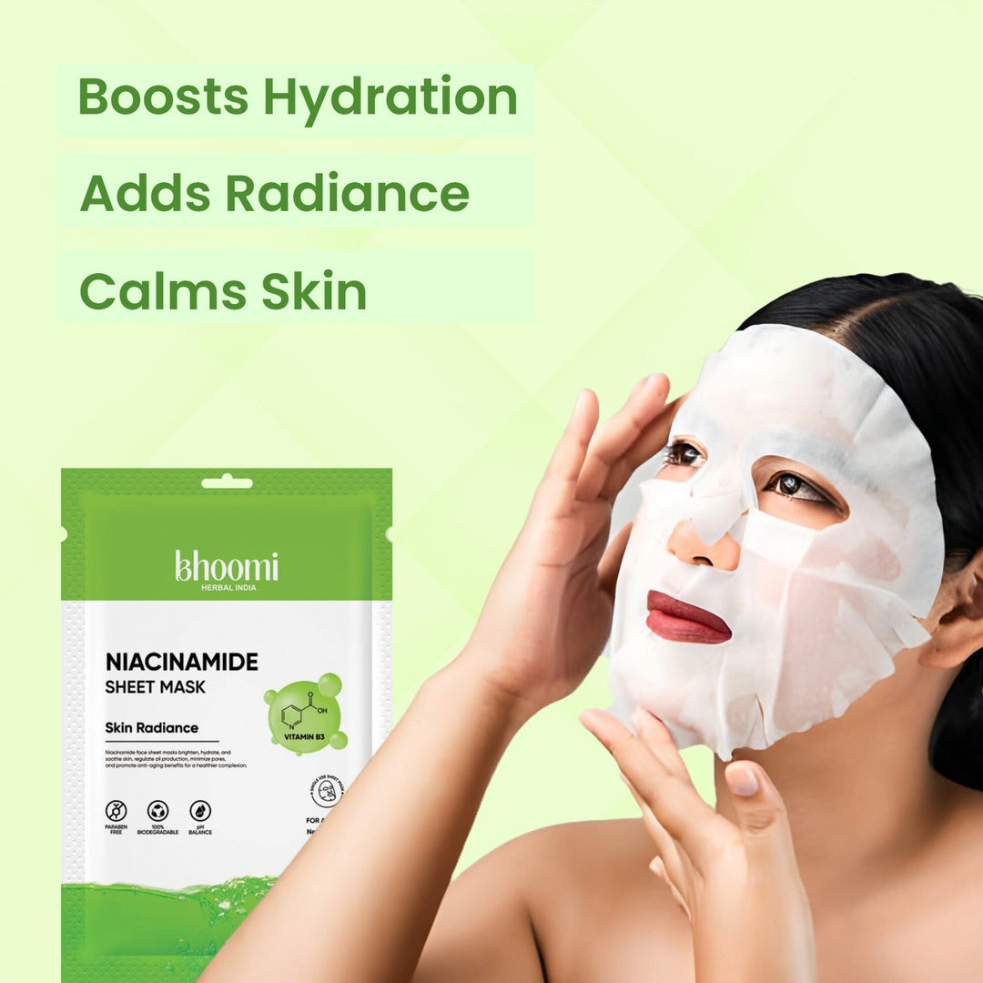 Bhoomi Herbal India NIACINAMIDE FACE SHEET MASK