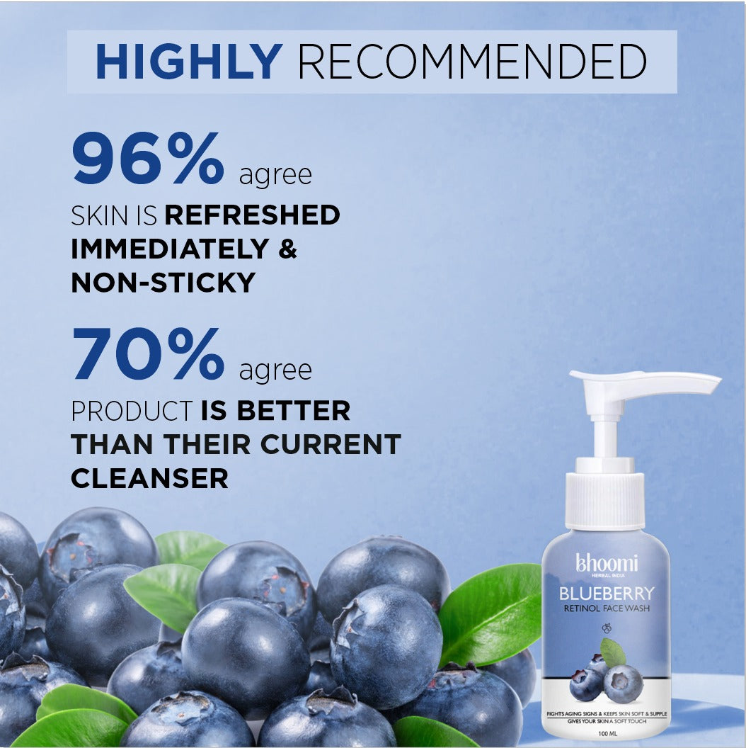 Bhoomi Herbal India BLUEBERRY WITH RETINOL FACE WASH