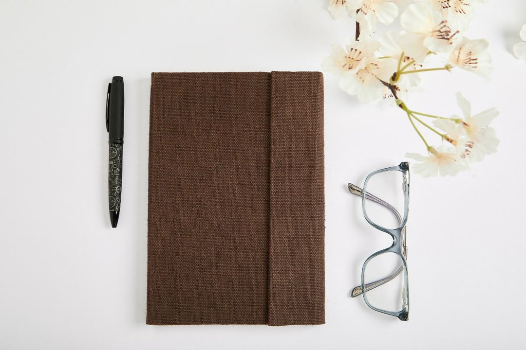 The Label GAIA Hemp A5 Notebook Diary with Magnetic Flap Closure