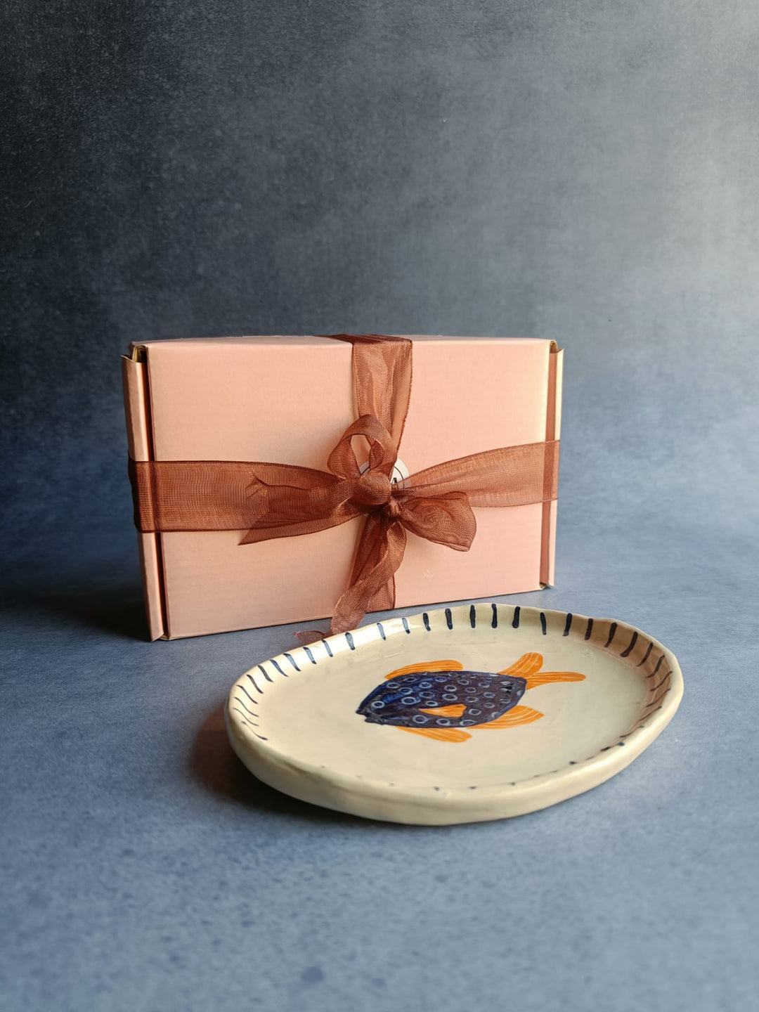 Fish & Flow Ceramic Tray - Studio Pottery