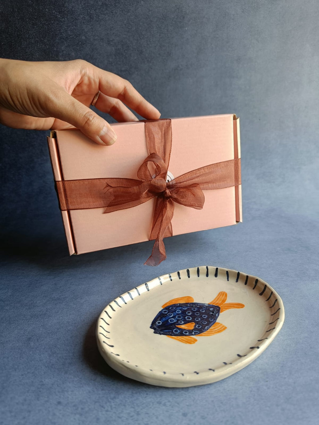 Fish & Flow Ceramic Tray - Studio Pottery