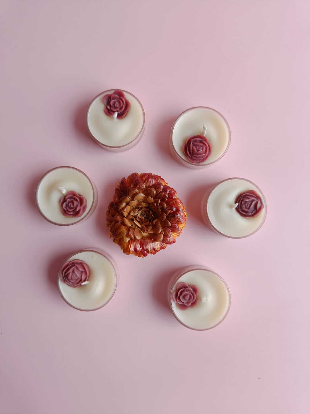 Rose Tealight Candle - Set of 6
