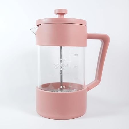 The Bean Co Roasters French Press Coffee Maker 600 ml | Heat Resistant Borosilicate Glass | 4 Level Filteration
