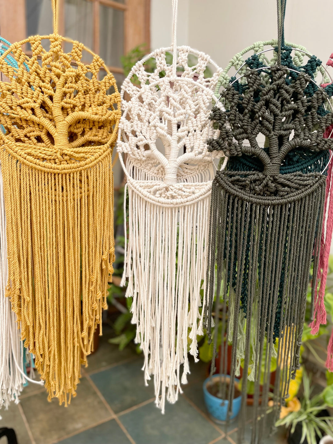 SUTRAM Handmade Boho Macrame Dream Catcher for Home - Macrame Wall Hanging 25 x 65 cm