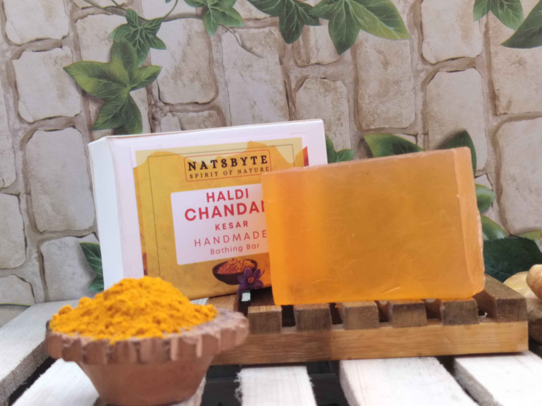 Natsbyte Handmade Haldi Chandan Soap for Bath - 120g