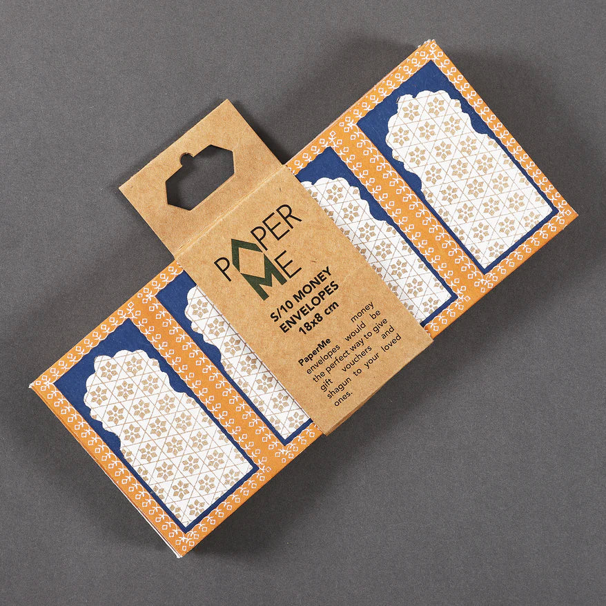 Jharokha Blue Money Envelope - 10 pc