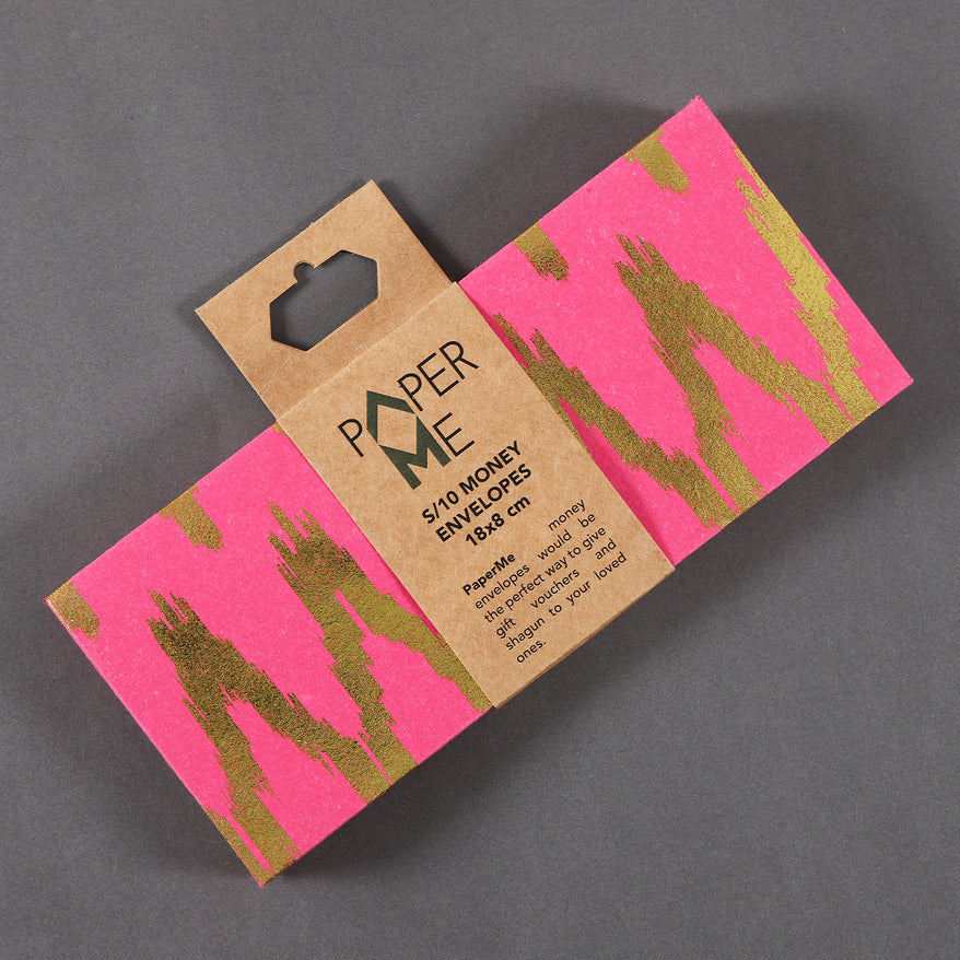 Ikat Pink Money Envelope - 10 pc