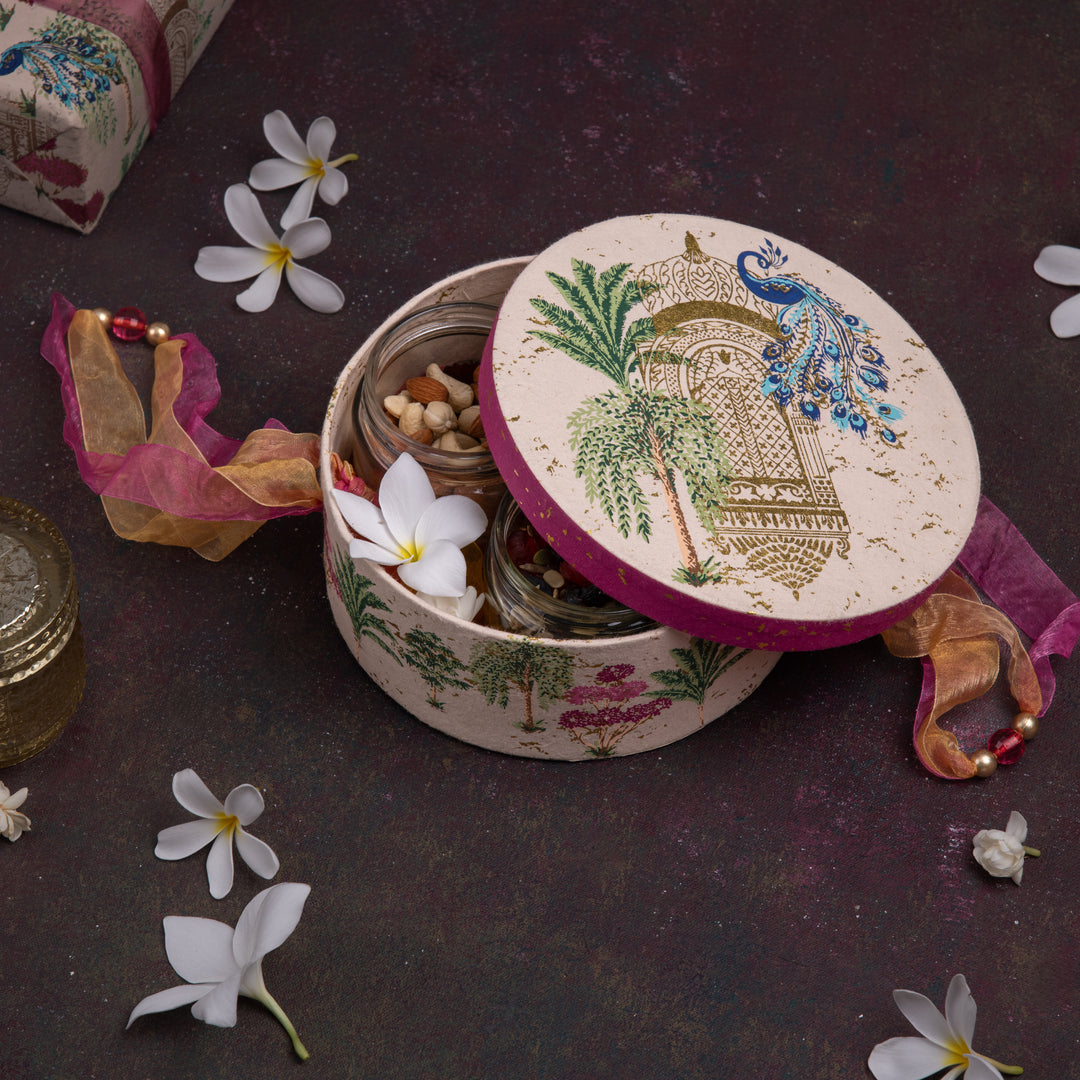 Vrindavan Round Gift Box - 1 pc