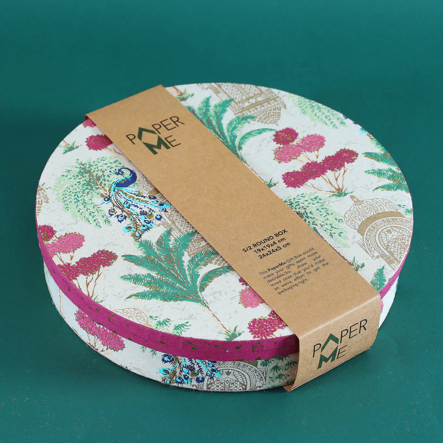 Vrindavan Round Box (Set of 2)