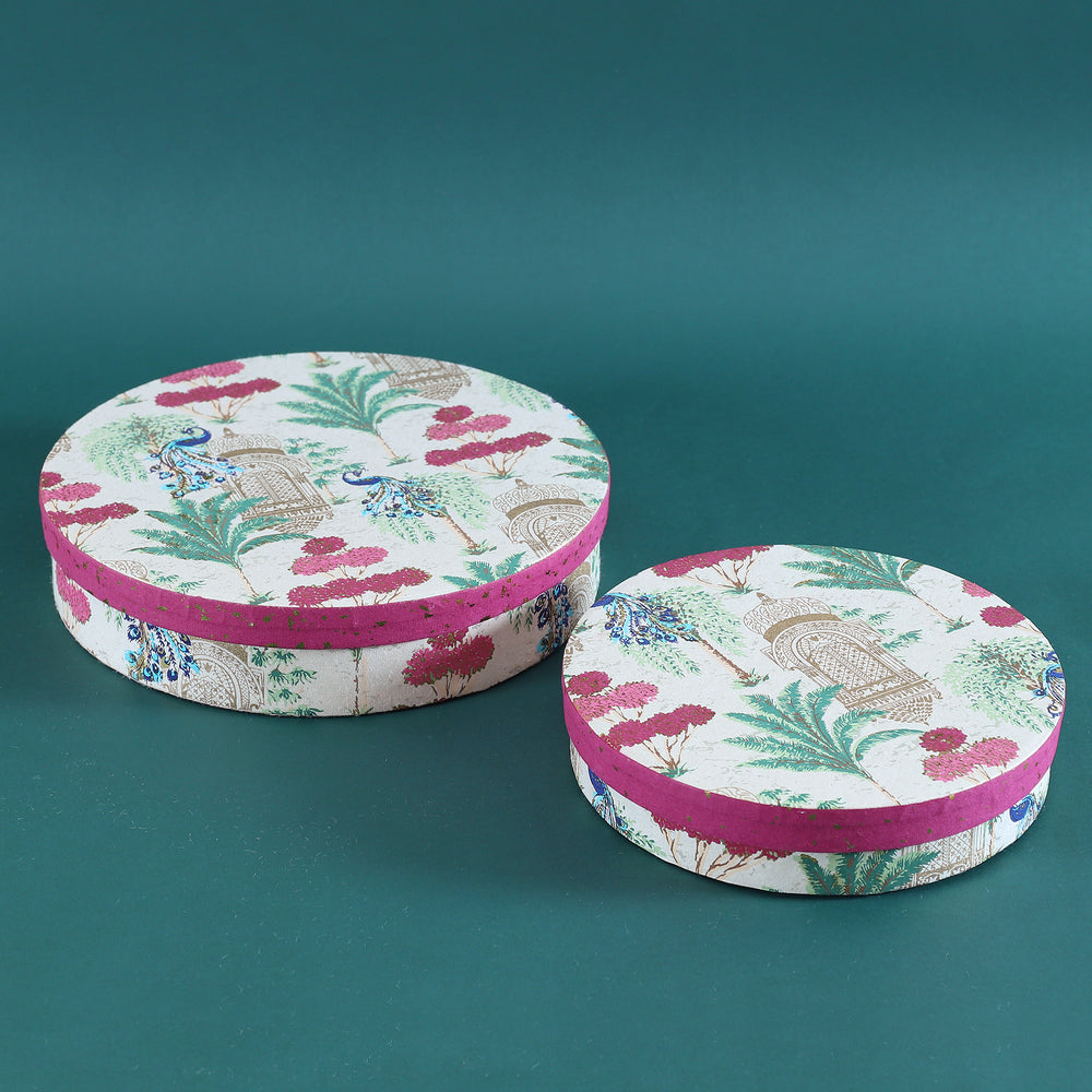 Vrindavan Round Box (Set of 2)