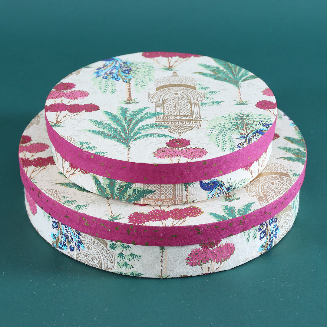 Vrindavan Round Box (Set of 2)