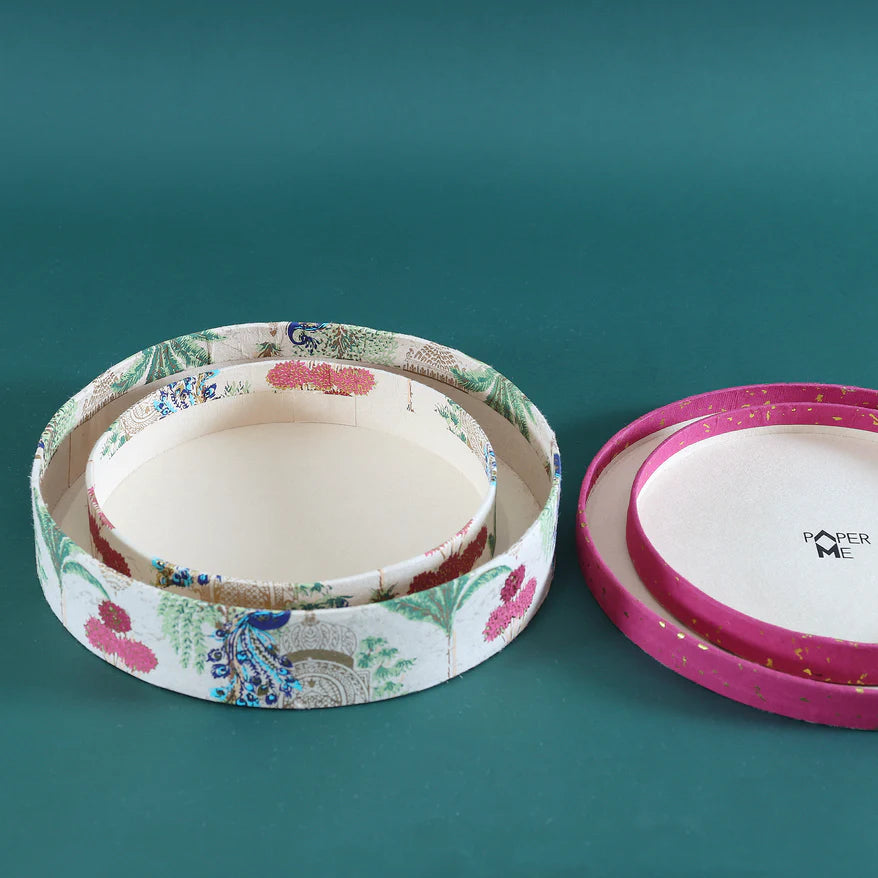 Vrindavan Round Box (Set of 2)