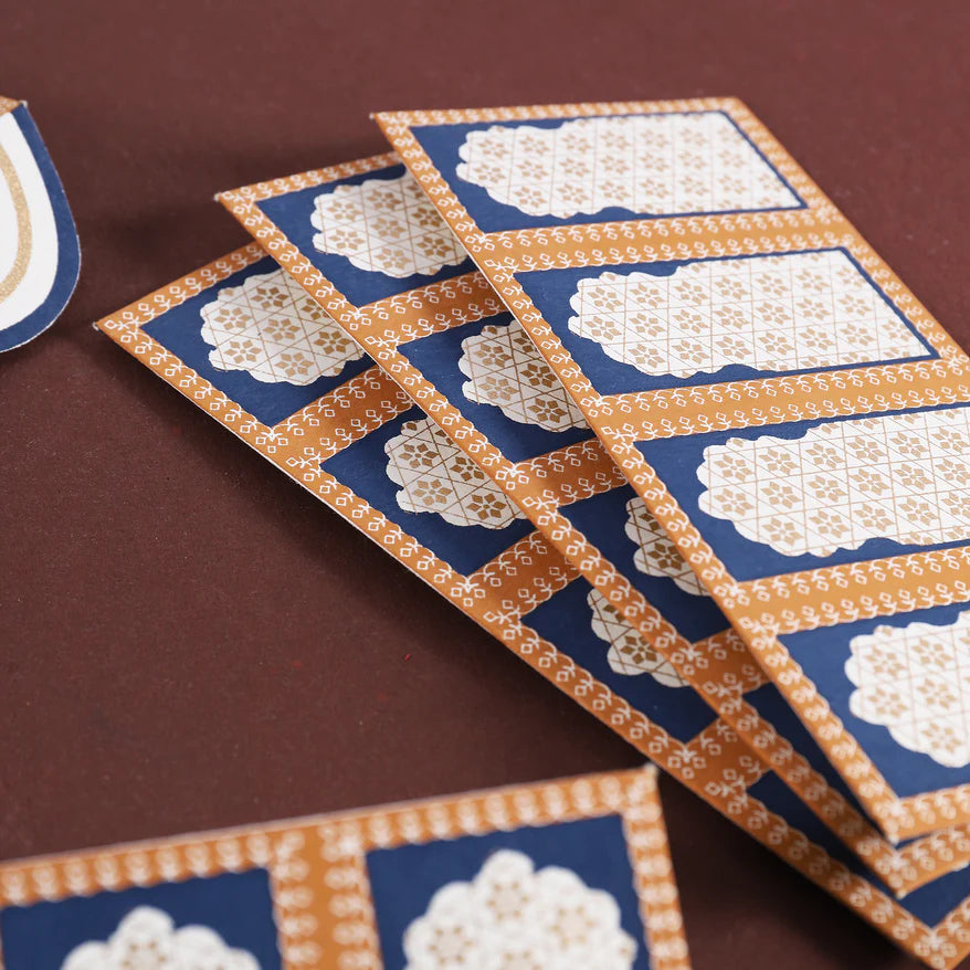 Jharokha Blue Money Envelope - 10 pc