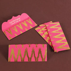 Ikat Pink Money Envelope - 10 pc