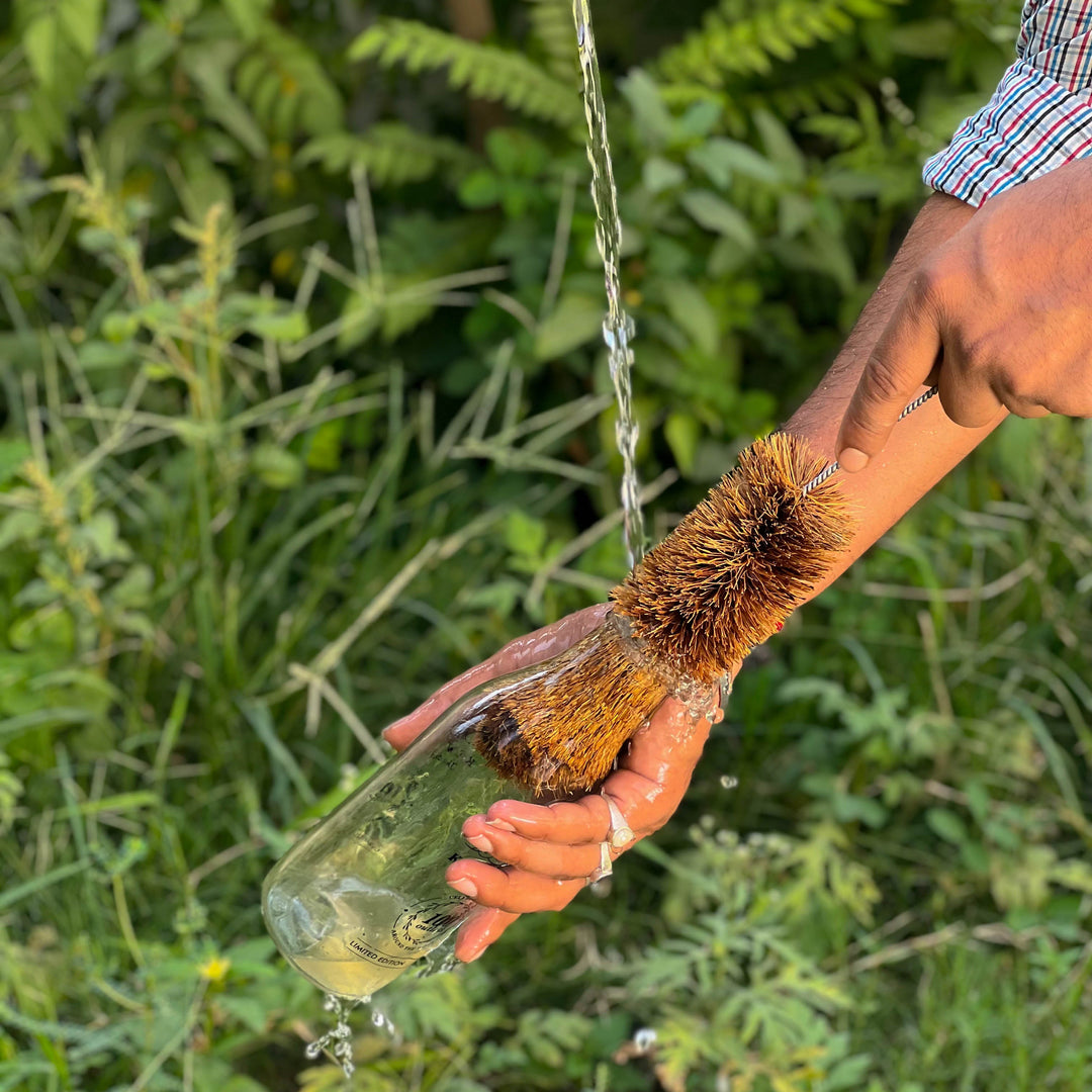 Scrapshala Natural Coir Bottle Cleaner brush | Sturdy | Biodegradable | Plastic-free