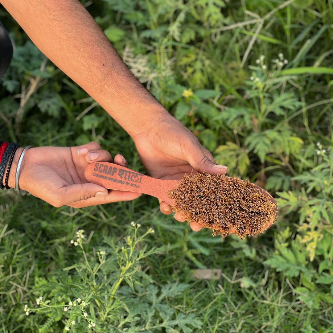Scrapshala Coconut Coir Dry Body Brush | Sturdy | Biodegradable | Plastic-free